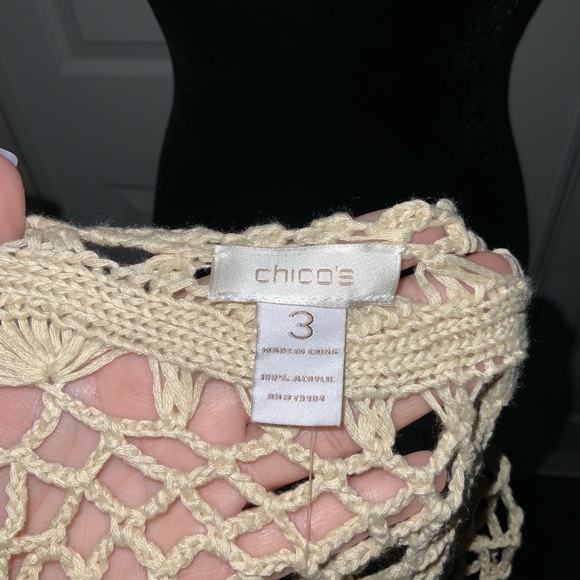 NWT Chico’s Forever Fringe Pullover Sweater size 3 - Picture 6 of 7